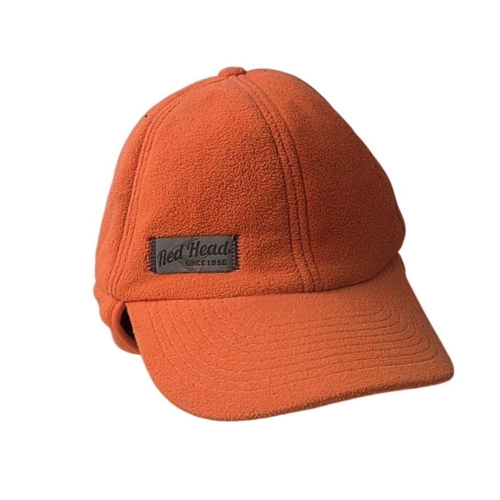 Vintage RedHead Trapper Hunting Hat Cap Orange Fleece Ear Flaps Mens L XL
